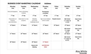 Developing an Event Marketing Calendar